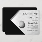 Invitation Golf Bachelor Party - Golf trip Classic Minimal (Devant / Derrière)