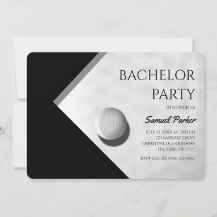 Invitation Golf Bachelor Party - Golf trip Classic Minimal