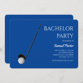 Invitation Golf Bachelor Party - Golf trip Classic Minimal (Devant / Derrière)