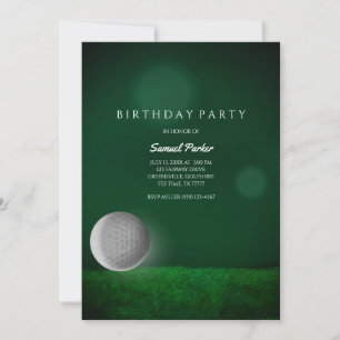 Invitation Golf Bachelor Party Green - Golf Ball - Golfeurs