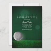 Invitation Golf Bachelor Party Green - Golf Ball - Golfeurs (Devant)