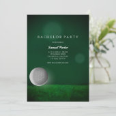 Invitation Golf Bachelor Party Green - Golf Ball - Golfeurs (Debout devant)