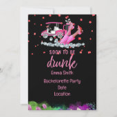 Invitation Golf Bachelorette Party femme golfeur thème rose (Devant)