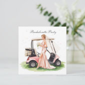 Invitation Golf Bachelorette Party on golf course (Debout devant)