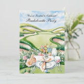 Invitation Golf Bachelorette Party sur golf (Debout devant)