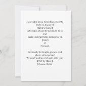 Invitation Golf Bachelorette Party sur golf (Dos)