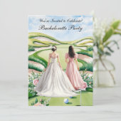Invitation Golf Bachelorette Party sur golf (Debout devant)