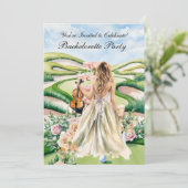 Invitation Golf Bachelorette Party sur golf (Debout devant)