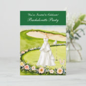 Invitation Golf Bachelorette Party sur golf (Debout devant)