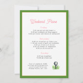 Invitation Golf Bachelorette weekend with itinerary (Dos)