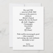 Invitation Golf Bachelorette Woman Golfer Is Golfing  (Dos)