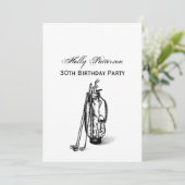 Invitation Golf Bag Golf Club Noir 30e anniversaire (Debout devant)