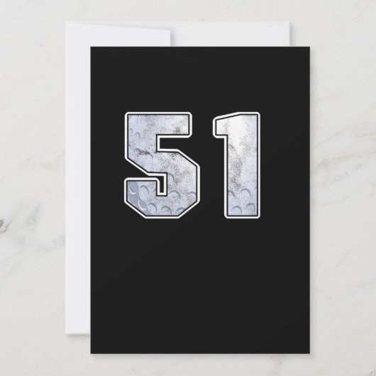 Invitation Golf Ball 51 e Anniversaire Célébration Sport Cade (Devant)