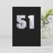 Invitation Golf Ball 51 e Anniversaire Célébration Sport Cade (Debout devant)