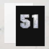 Invitation Golf Ball 51 e Anniversaire Célébration Sport Cade (Devant / Derrière)