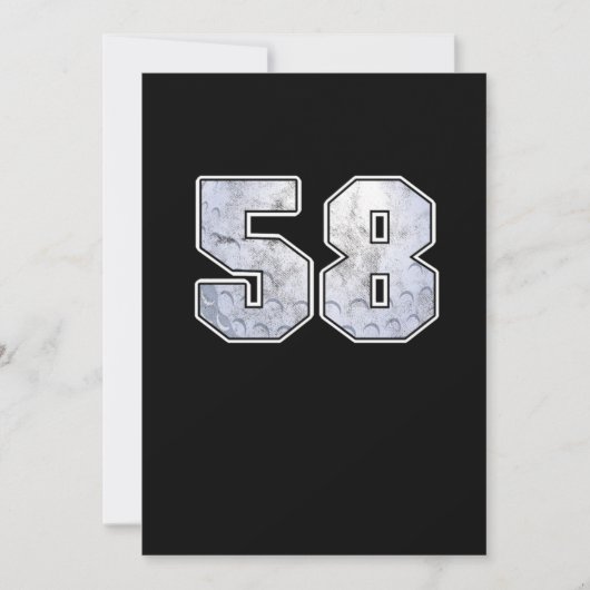 Invitation Golf Ball 58 e Anniversaire Fête Sport Cadeau (Devant)