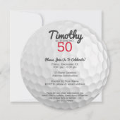 Invitation Golf Ball Anniversaire - 50e ou autre année (Devant)