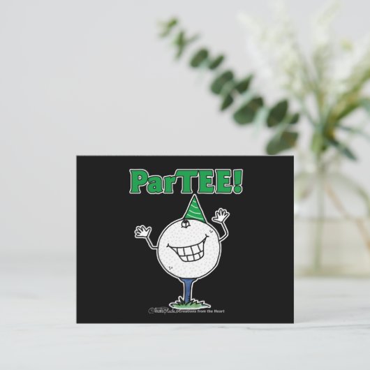 Invitation Golf Ball Character ParTEE ! (Debout devant)