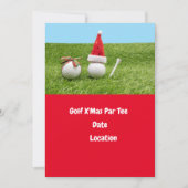 Invitation Golf ball et Santa Hat pour Noël Golf (Devant)