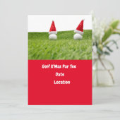 Invitation Golf ball et Santa Hat pour Noël Golf (Debout devant)