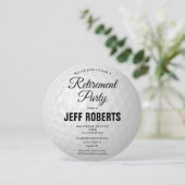Invitation Golf Ball Retirement Party Circular (Debout devant)