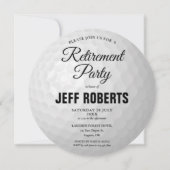 Invitation Golf Ball Retirement Party Circular (Devant)