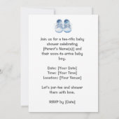 Invitation Golf Bébé Garçon Bleu thème (Dos)