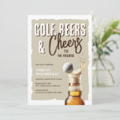 Invitation Golf, Beers & Cheers to 90 Years Birthday (Debout devant)