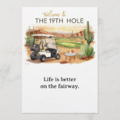 Invitation Golf Bienvenue à la maison du golfeur Cocktail Ar (Devant)