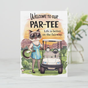 Invitation Golf Bienvenue à la maison du golfeur FOR cocktai