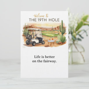 Invitation Golf Bienvenue à la maison du golfeur  FOR cocktai