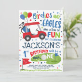 Invitation Golf Birthday Hole In One Golf 1Anniversaire  (Debout devant)