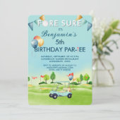 Invitation Golf Boy 5th Birthday Par-Tee   (Debout devant)