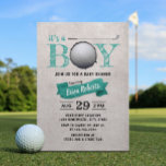 Invitation Golf Boy Baby shower Sport Thème Turquoise<br><div class="desc">Sport Thème Golf Boy Baby shower Invitations Turquoises.</div>