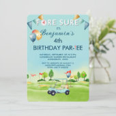 Invitation Golf Boy Fourth 4th Birthday Par-Tee   (Debout devant)