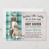 Invitation Golf Boy Future Golfer Cute Caddy Baby shower (Devant)
