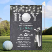 Invitation Golf Boy Rustic Chalkboard Baby shower