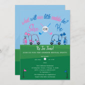 Invitation Golf Ce que notre petit Caddie sera la révélation  (Devant / Derrière)