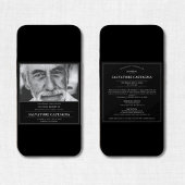 Invitation Golf Celebration of Life Black Photo Memorial