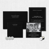 Invitation Golf Celebration of Life Black Photo Memorial