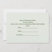 Invitation Golf Christmas themed with golf umbrella  (Dos)
