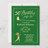 Invitation Golf Classic Green Golden Player Hommes 50e annive (Devant)