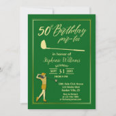 Invitation Golf Classic Green Golden Women 50e anniversaire (Devant)