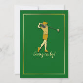 Invitation Golf Classic Green Golden Women 50e anniversaire (Dos)