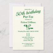 Invitation Golf Club Thémé Par Tee 50e anniversaire (Devant)