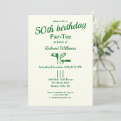 Invitation Golf Club Thémé Par Tee 50e anniversaire (Debout devant)