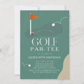 Invitation Golf Course Fairway Flag Adult Birthday Par-Tee (Devant)