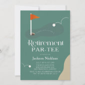 Invitation Golf Course Fairway Flag Retirement Par-Tee (Devant)