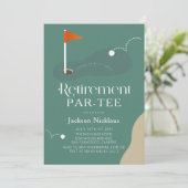 Invitation Golf Course Fairway Flag Retirement Par-Tee (Debout devant)
