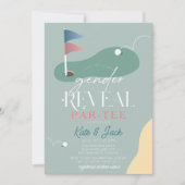 Invitation Golf Course Fairway Gender Reveal Par-Tee (Devant)
